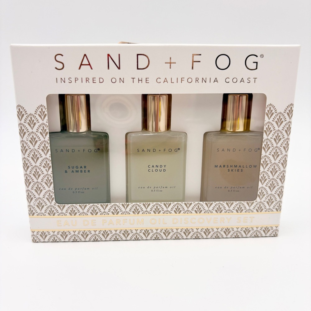 Sand + Fog Eau De Parfum Oil Discovery Set Sugar Amber Candy Cloud Marshmallow